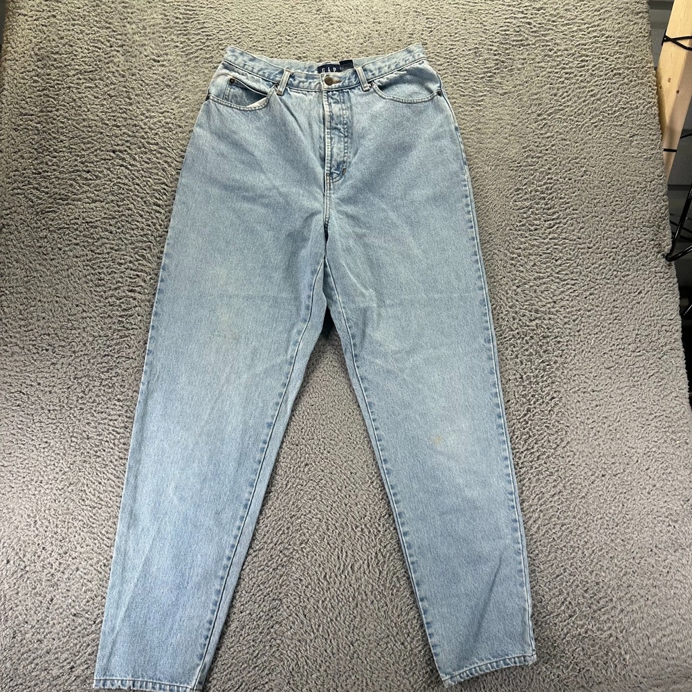 Vintage Gap Jeans Womens 12 Blue Cotton Denim Tapered Streetwear Workwear Travel